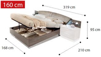Кровать "Drop" 160х200 см с подъёмным механизмом