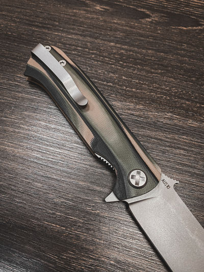 Складной нож ЧИЖ-DOUBLE HD рукоять G10, цвет тайга