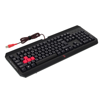 Игровая клавиатура A4 Bloody Q100 USB черный Multimedia Gamer LED