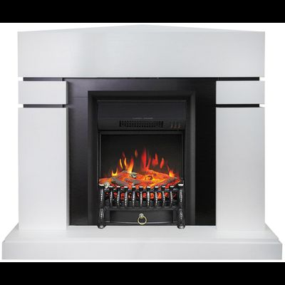 Угловой электрокамин Лондон WT с очагом Fobos