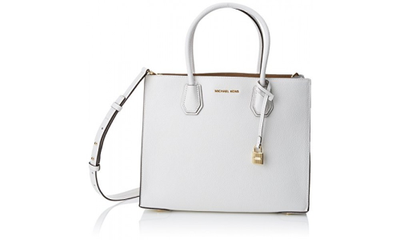 белая сумка майкл корс мерсер лардж тоте белая