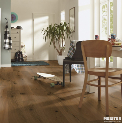 Паркетная доска Meister Дуб Витал Брандеральм 8835 в интерьере
