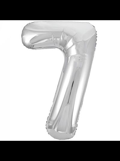 Фольгированный шар Цифра серебро