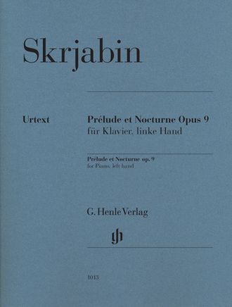 Scriabin. Prelude et Nocturne for Piano, left hand op. 9