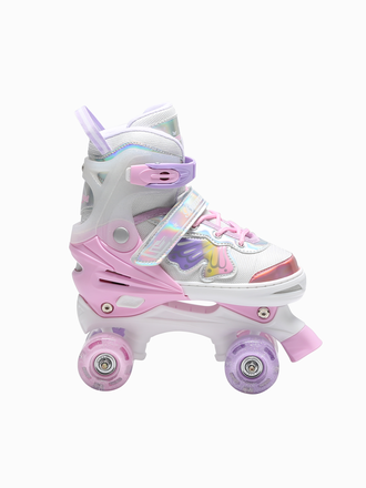 Квады детские раздвижные Banwei Butterfly Pink (светящиеся колёса)