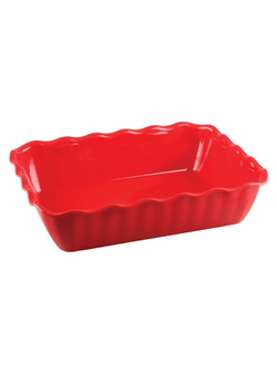 Салатник с волнистым краем ударопрочный 330х265х80 мм, красный