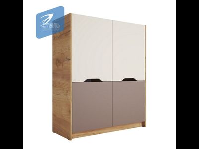 Шкаф для одежды ШК-004 РИЧ Миндаль/Глиняный серый (Стиль)