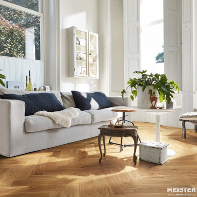 Паркетная доска Meister PS 400 Residence Дуб Лайвли 8047 в интерьере