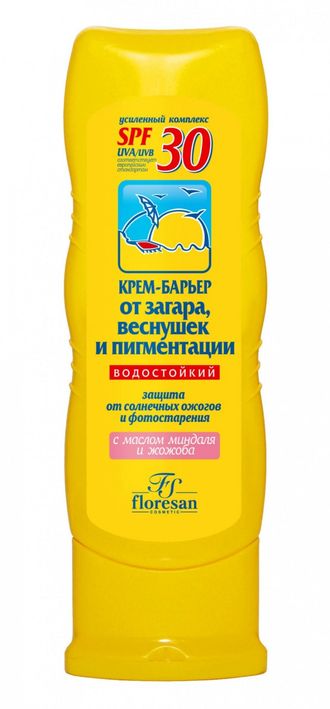 Floresan Защита от солнца Крем -Барьер от загара/веснушек/пигментации SPF 30, 125мл