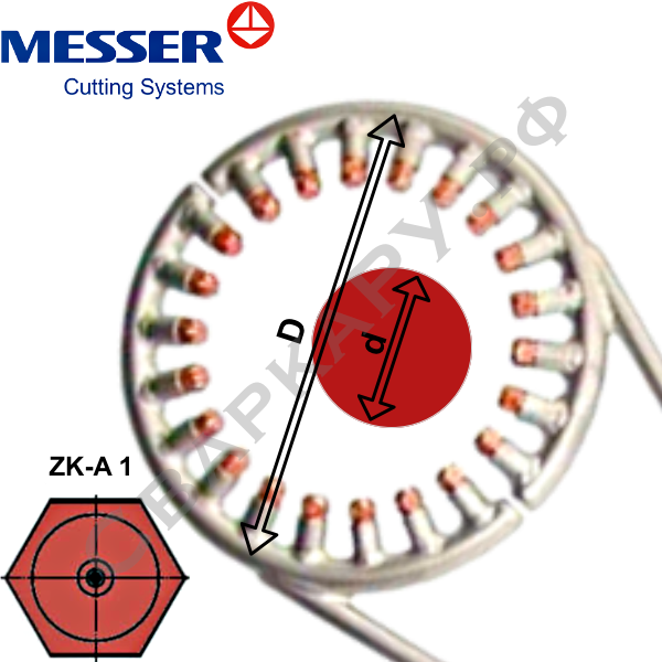 Вставка для термообработки ацетиленовая кольцевая Messer STAR RKZ-A