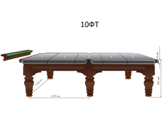 Бильярдный стол Домашний Люкс III