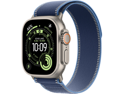Apple Watch Ultra 3 (2025) Natural Titanium Case Trail Loop Blue/Bright Blue M/L