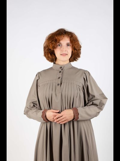 Платье «Поморское» Оливковое - шерсть смесовая