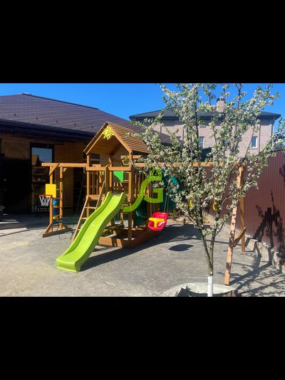 Детская площадка IgraGrad Крафт Pro 4 с трубой мод.2