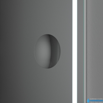 Зеркало AM.PM Gem 65 c LED-подсветкой, часами и косметическим зеркалом