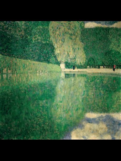 Купить греющую картину с фото репродукции Густава Климта Парк в Шёнбрунне