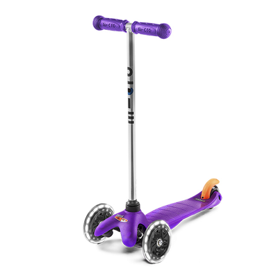 Самокат MINI MICRO СИРЕНЕВЫЙ LED СВЕТЯЩИЕСЯ КОЛЕСА