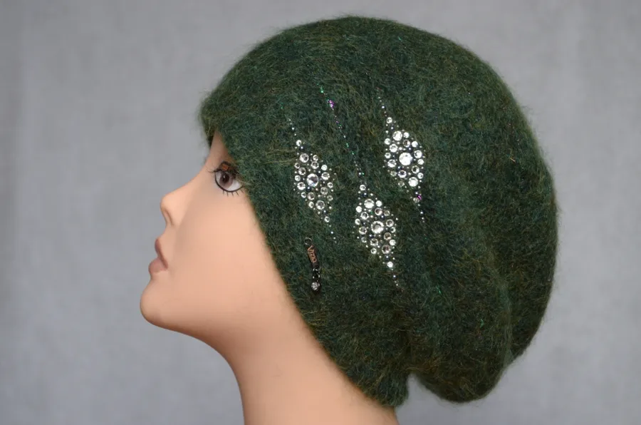 Vizio Италия женский берет со стразами Swarovski фото