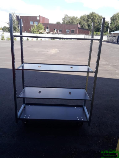 Евро тролль - тележка для цветов (НОВАЯ) в комплекте 3 полки- влагостойкая фанера 6мм.