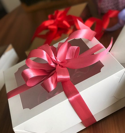 Коробка для печенья/зефира с окном (крафт), 200*200*70мм