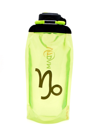 Click Ecobottle Skladnaya Eko Butylka Dlya Vody I Napitkov Obyom 860 Ml Zhelto Zelenogo Cveta Artikul B086ygs 1006 Risunok Capricorn Kozerog
