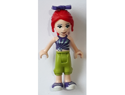 Friends Mia - Lime Cropped Trousers, Striped Top, Bow, n/a (frnd326)