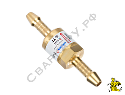 Клапан обратный огнепреградительный ацетилен-пропановый Messer TT91 FG ф6.3мм - ф6.3мм для рукава