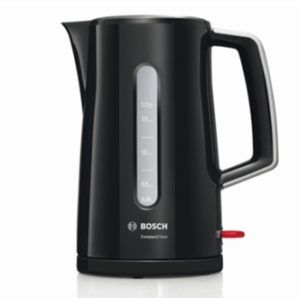 Чайник BOSCH TWK3A013, 1,7 л, 2400 Вт, закрытый нагревательный элемент, пластик, черный