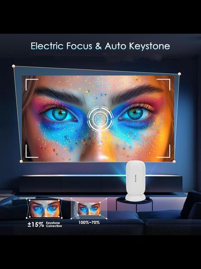 Портативный 4K проектор (250 ANSI, Android 11.0, Wi‑Fi, HDMI)