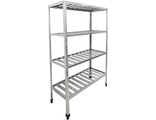 Стеллаж ПищТех ЭКОНОМ полка-решетка полка нерж., каркас