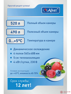 Шкаф холодильный Abat ШХс-0,5 краш.