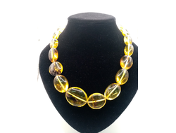 Бусы янтарные" Слива"