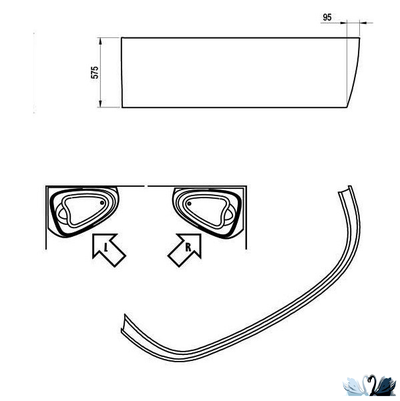 Ванна Ravak Love story II 196 x 139 см, акриловая, правая, угловая