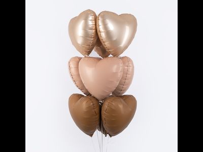 Шар (18''/46 см) Сердце, Винтажная роза, Матовый