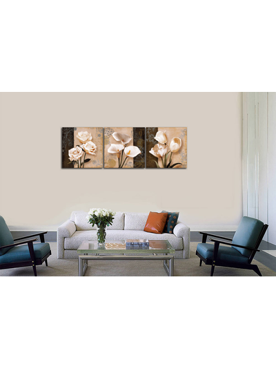 Модульная картина "Цветочное трио"