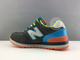 New balance 574 серые  с голубым и оранжевым (36-38) Арт.078М