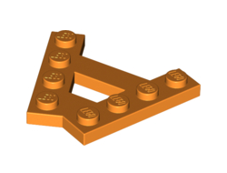 Wedge, Plate A-Shape with 2 Rows of 4 Studs, Orange (15706 / 6224699)