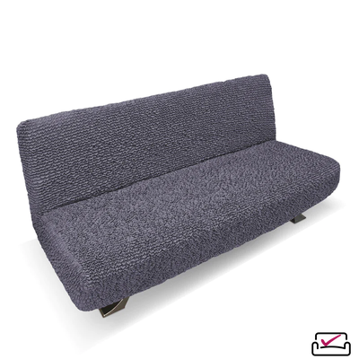 Чехол на 3хм диван без подлокотников , диван-книжку, диван Клик-кляк Микрофибра Графит. Россия
