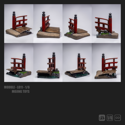 ПРЕДЗАКАЗ - Диорама "Фрагмент японского моста" - Коллекционная диорама 1/6 Broken Bridge Diorama Base (L011A) - mOjingToys ?ЦЕНА: 15900 РУБ.?