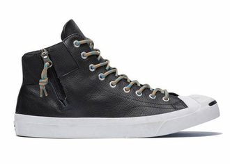 Кеды Converse Jack Purcell кожаные черные высокие