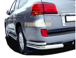Защита заднего бампера "уголки" для Lexus LX 570 (2013-2015)