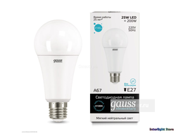 Gauss Elementary LED A67 25w 830/840/865 E27