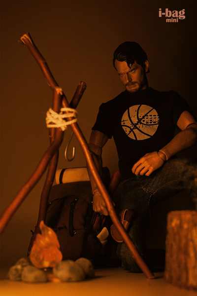 Рюкзак с аксессуарами для кемпинга (для коллекционных фигур 30 см) масштаб 1/6  Frost River Style Canvas Camping backpack (i-b001A) - i-bag