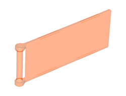 Flag 7 x 3 with Bar Handle, Trans-Neon Orange (30292 / 3029247 / 6120915 / 6286890 / 6354073)