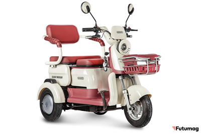 Электротрицикл Rutrike Gelbert Mercury 48V/60V 650Вт бело-красный