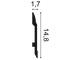 Напольный плинтус гибкий SX104F - 14,8*1,7*200см