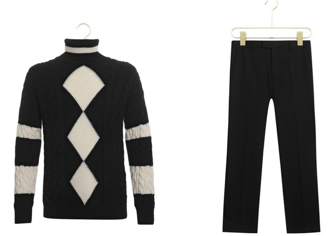 Шерстяные брюки Calvin Klein + свитер Saint Laurent