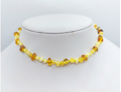 Детские бусы из мелкого янтаря 57