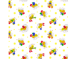 Фланель ш.75, рис. Пчелки 1