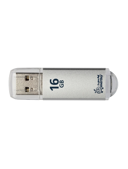 Флеш-память Smartbuy V-Cut, 16Gb, USB 2.0, серебряный, SB16GBVC-S